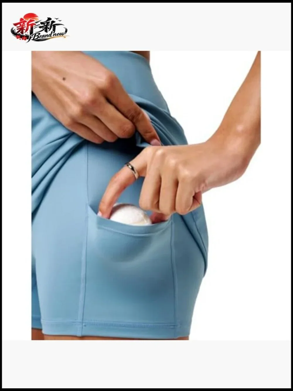 High-Rise Skort with Side Slits for Golf & Tennis